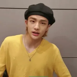 🍋 a00093fb ritratto, persona, uomo, moda, basco, coreano telegram sticker