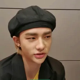 🍋 b65f59ee ritratto, kpop, uomo, basco, maschio, persona telegram sticker