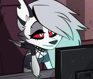 😏 53484fe4 Loona Helluva Boss Loona, Helluva Boss, การ์ตูน, ปีศาจ, สุนัขปีศาจ, แอนโธร telegram sticker