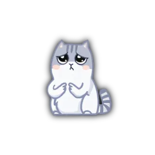 🥺 1e1a3f36 gatto, triste, carino, animale, adesivo whatsapp sticker