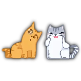 🥴 501874e7 gatto, adesivo, divertente, animali, cartone animato whatsapp sticker