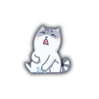 💦 ec214a77 gatto, adesivo, cartone animato whatsapp sticker