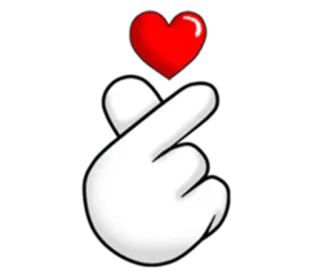 💗 1af94f78 coração, amor, gesto de mão, coração coreano com os dedos telegram sticker