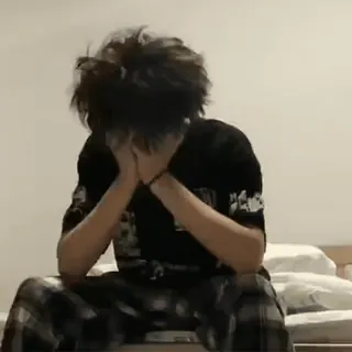 😕 24479d94 triste, déprimé, contrarié, ado, emo, mélancolique, jeune telegram sticker