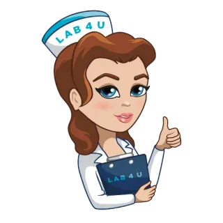 👍 c0eaa23d LAB 4 U 看護師, 医療, 医者, ヘルスケア, 研究所, 女性, 漫画, いいね telegram sticker
