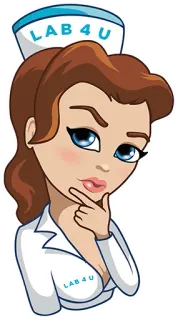 🤔 c806c58b LAB 4 U 看護師, 医療, 研究室, 制服, 漫画, 女性, 病院 telegram sticker