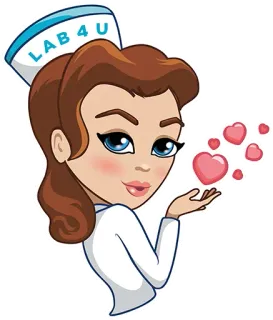 😘 ced66e3c LAB4U 看護師, 研究室, 健康, ケア, 医療, 病院, 漫画, 女性 telegram sticker