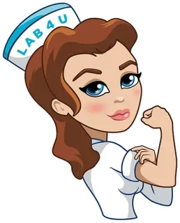 💪 fc7c748f LAB4U 看護師, 研究所, 女性, 力, 漫画, 医療, 医療, スクラブ telegram sticker