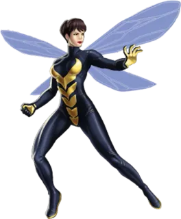 💈 25351f3a Wasp ซูเปอร์ฮีโร่, หนังสือการ์ตูน, มาร์เวล, ตัวต่อ, ผู้หญิง, ฮีโร่ telegram sticker