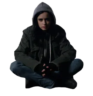 🧀 3f78757d Jessica Jones เจสสิก้า โจนส์, Netflix, ซูเปอร์ฮีโร่, ผู้หญิง, เสื้อมีฮู้ด, ตัวละคร, รายการทีวี telegram sticker