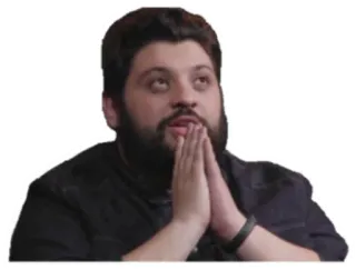 🙏 0a1ee7d1 man, praying, hopeful, hands, religion, pleading telegram sticker