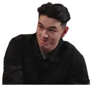 😁 923dbef3 man, facial expression, smirk, person, portrait telegram sticker