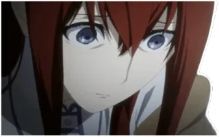 😱 32232c93 Kurisu Makise Steins;Gate anime, girl, red hair, Steins;Gate, Kurisu Makise telegram sticker