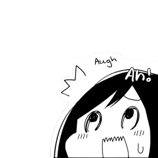 😱 00ba0e7d Augh Ah! アニメ, マンガ, ショック, びっくり telegram sticker