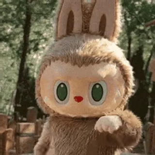 🫵 fa74590f coniglio, carino, animale, orecchie, mascotte, peloso telegram sticker