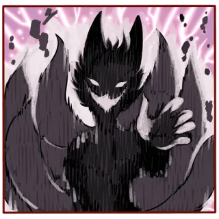 😈 48d02748 Fuchs, Schatten, Kreatur, Monster, dunkel telegram sticker