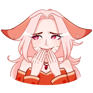 😁 540040c8 Anime, Fuchs Mädchen, Niedlich, Emotional telegram sticker