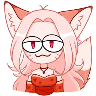 🙃 adcf2a36 Anime, Fuchs, Mädchen, Charakter, Süß, Aufkleber telegram sticker