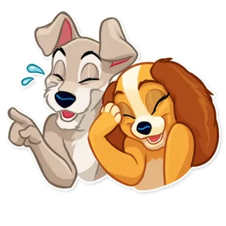 Lady and the Tramp telegram stickers