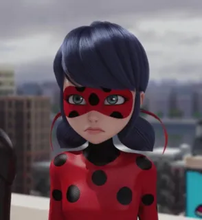 😟 7c541a03 Ladybug Miraculous: Tales of Ladybug & Cat Noir joaninha, miraculous, marinette, desenho animado, super-herói telegram sticker