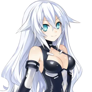 😄 02eef1ca アニメ, マンガ, 女の子, 白い髪, 青い目, ゲーム, キャラクター telegram sticker