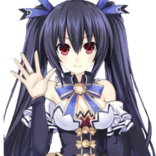 👋 2030ecd3 Noire Hyperdimension Neptunia アニメ, 女の子, 超次元ゲイム ネプテューヌ, ノワール, ビデオゲーム, ワイフ telegram sticker