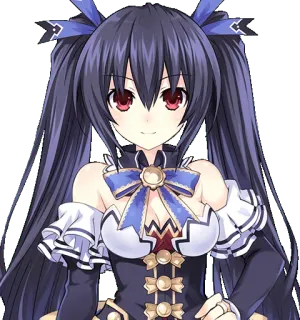 😄 bbb58c38 Noire Hyperdimension Neptunia アニメ, ゲーム, キャラクター, 女の子, かわいい telegram sticker