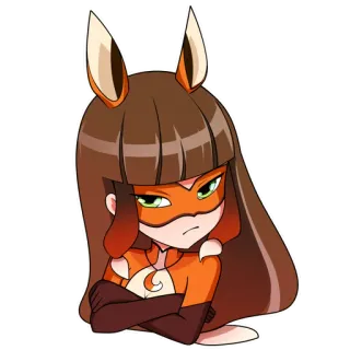😠 e9553a0c Rena Rouge Miraculous: Tales of Ladybug & Cat Noir Rena Rouge, raposa, Miraculous, desenho animado, anime, menina, máscara telegram sticker