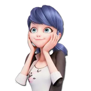 ☺️ 75e666ea Marinette Dupain-Cheng Miraculous: Tales of Ladybug & Cat Noir Маринетт, Леди Баг, Аниме, Miraculous, Мультфильм whatsapp sticker
