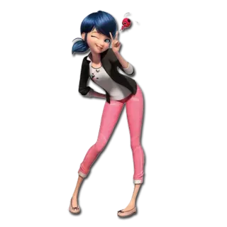 😉 7d625eb1 Marinette Dupain-Cheng Miraculous: Tales of Ladybug & Cat Noir божья коровка, Miraculous, Маринетт, аниме, мультфильм, герой whatsapp sticker