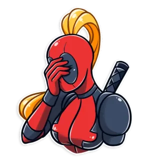 🤦‍♀️ 77042638 Deadpool Deadpool, Marvel, siêu anh hùng, truyện tranh, fan art, katana, vũ khí telegram sticker