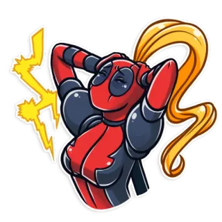 😫 bde43a2d nhãn dán, nữ, tia chớp, siêu anh hùng, nhân vật, nghệ thuật, hình minh họa telegram sticker