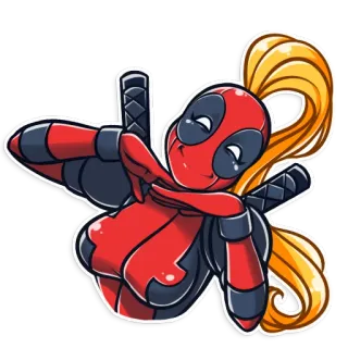 😁 ce51798e Deadpool Deadpool, Truyện tranh, Marvel, Siêu anh hùng, Vũ khí, Katana telegram sticker