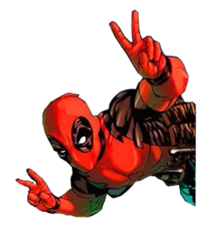 ✌ c2e36a77 Deadpool Deadpool, Marvel, comic book character, superhero, antihero, mercenary whatsapp sticker
