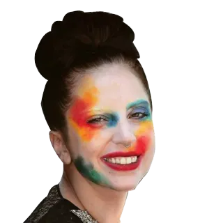 😬 35311dca Lady Gaga lady gaga, celebrità, pittura facciale, cantante, donna, sorriso whatsapp sticker
