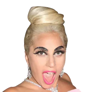 😛 7e39a234 Lady Gaga cantante, popstar, musicista, celebrità whatsapp sticker
