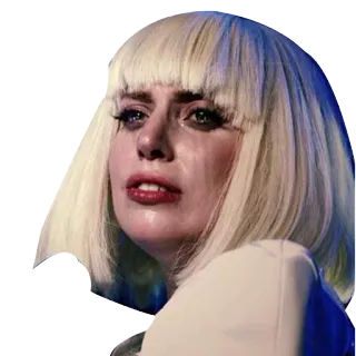 😭 d9c60d5f Lady Gaga celebrità, popstar, cantante, emotivo, piangendo, ritratto, bionda whatsapp sticker