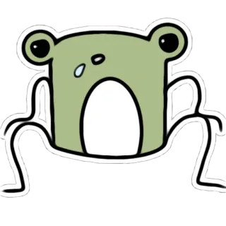 😪 36082986 лягушка, мультик, зеленый, животное, милый whatsapp sticker
