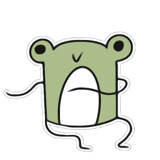 😁 389055e1 лягушка, мультфильм, танец, милый, животное whatsapp sticker