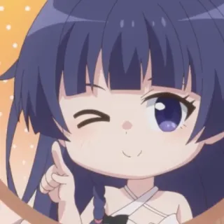 😉 2bbc3cb3 Anime, Karakter, Lucu, Gadis, Kedipan, Ilustrasi telegram sticker