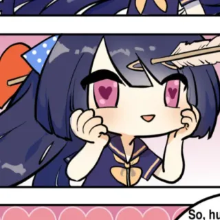 🥰 a854f116 So, hu Anime, Manga, Imut, Chibi, Kartun telegram sticker