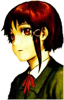 😒 d35bc75a Lain Iwakura Serial Experiments Lain Anime, Charakter, Mädchen, Porträt, Digitale Kunst telegram sticker