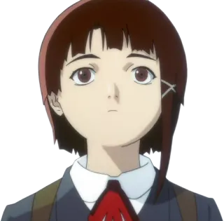 ✂ 2e4b451a Lain Iwakura Serial Experiments Lain อนิเมะ, ตัวละคร, การ์ตูน, ผู้หญิง, Serial Experiments Lain telegram sticker
