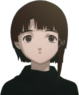 ✂ b862a938 Lain Iwakura Serial Experiments Lain อนิเมะ, ตัวละคร, Lain Iwakura, Serial Experiments Lain telegram sticker
