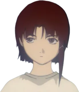 ✂ eb34a7c4 Lain Iwakura Serial Experiments Lain อนิเมะ, ผู้หญิง, Lain, Iwakura Lain, Serial Experiments Lain telegram sticker