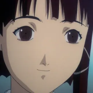 👀 6387cb3e Lain Iwakura Serial Experiments Lain Anime, Mädchen, Porträt, Lain Iwakura, Serial Experiments Lain, Cyberpunk telegram sticker