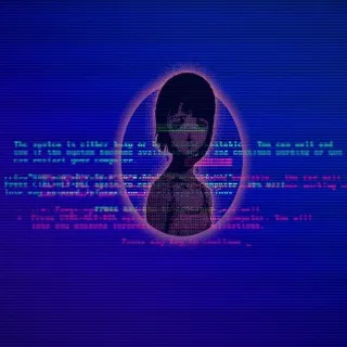 🔵 ff25f6e3 Press any key to continue Anime, Fehlermeldung, 8-Bit, Retro, Computer, Beliebige Taste drücken telegram sticker