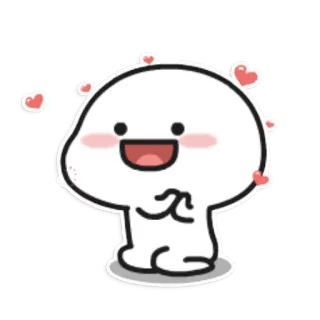 😍 abee792a słodkie, serca, miłość, kreskówka, postać, szczęśliwy, kawaii telegram sticker