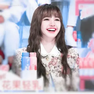 🦋 940ac38c 花果轻乳 사람, 여자, 미소, 음료, 꽃무늬, 아시아인 telegram sticker