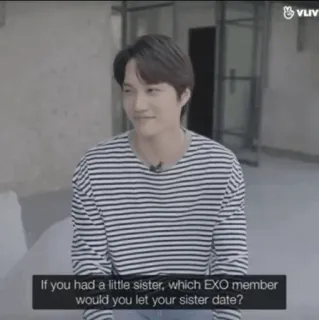 🧷 5adccb9e If you had a little sister, which EXO member
would you let your sister date? telegram sticker